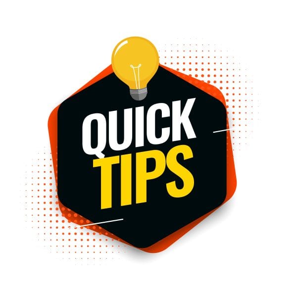 Quick tips advice with lightbulb on white background - Oasis Credit Quick tips advice with lightbulb on white background